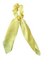 Scrunchi med et lille tørklæde - gul